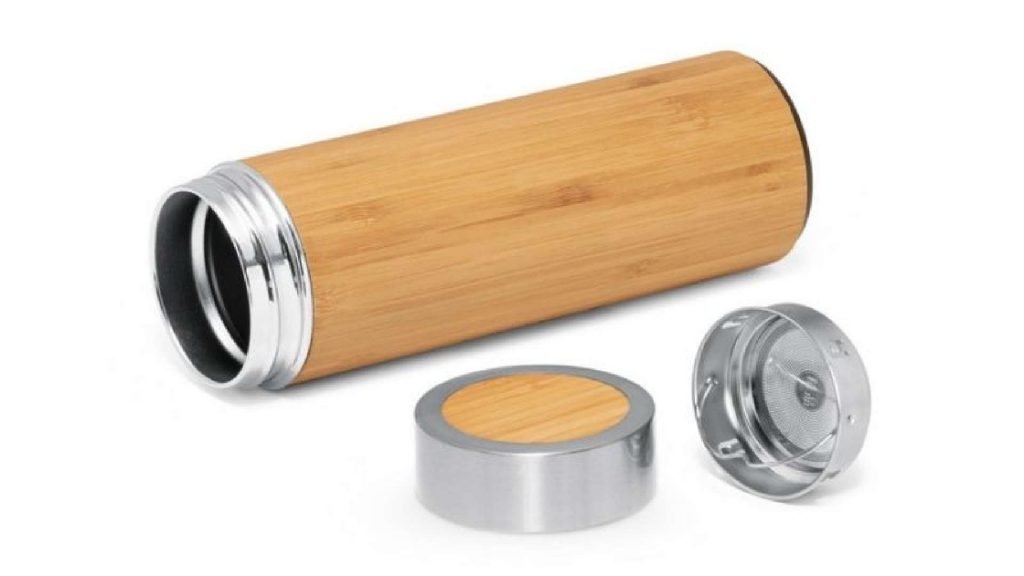Le thermos personnalisé en bambou - Menthallo - Agence de communication et publicité à Marmande - Vente de produits personnalisables – 2